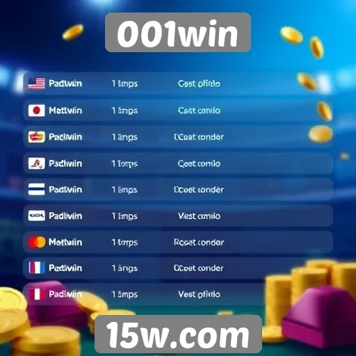 Métodos de pagamento aceitos no site 001win